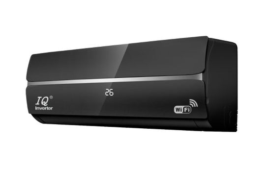 IQ BLACK MIRROR MID WALL SPLIT AIR CON (INVERTER) 12000 BTU (INCLUDES BUILT IN WIFI)